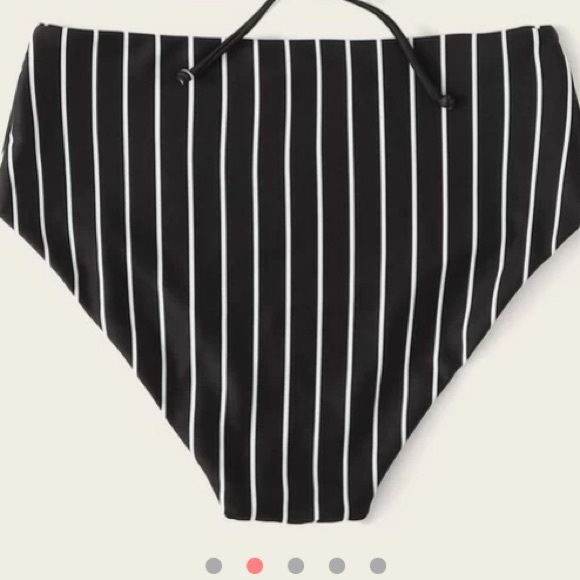 Striped High Waisted Bikini Bottoms - Picture 2 of 3